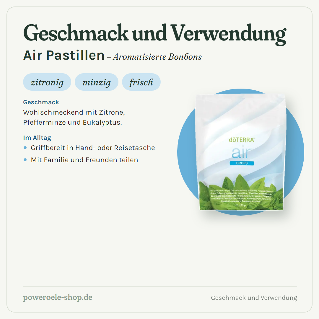 doTERRA Air Pastillen - Geschmack und Verwendung