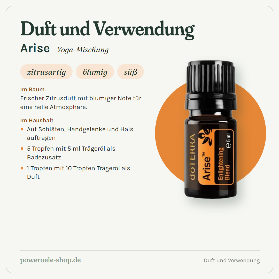 doTERRA Arise - Erleuchtende Mischung - Duft und Verwendung