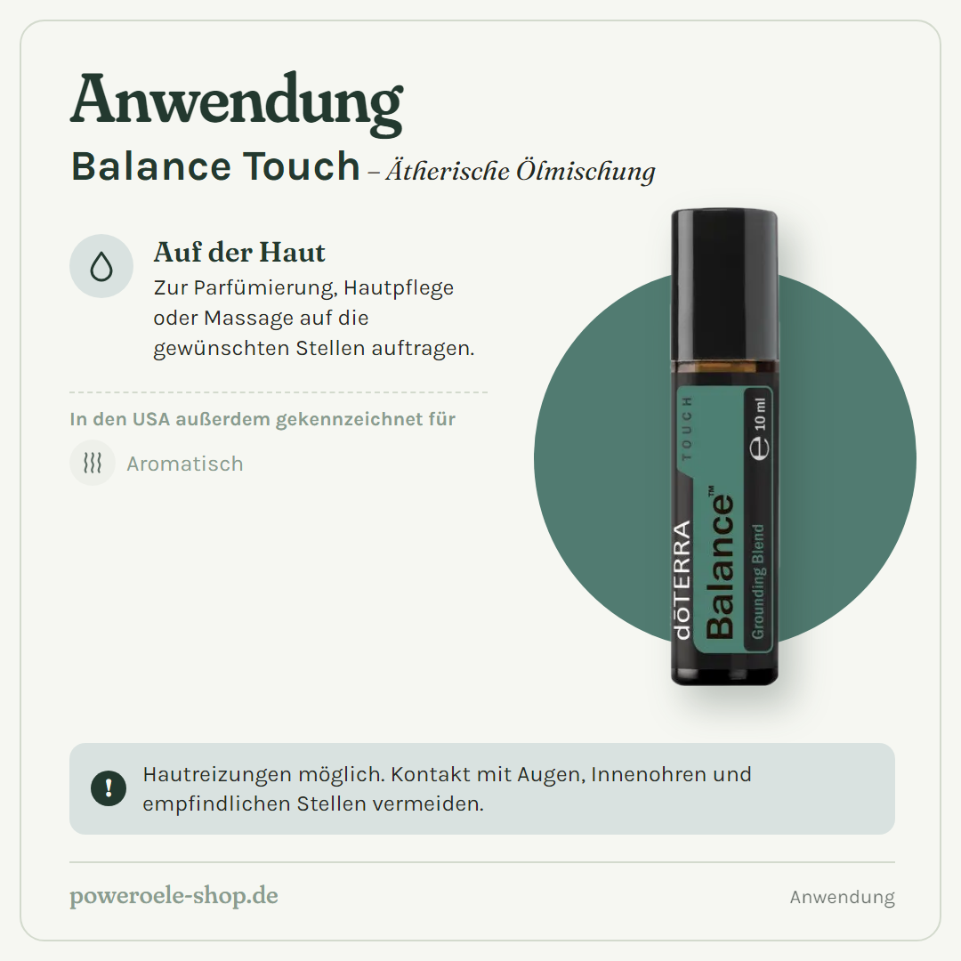 doTERRA Balance Touch - Anwendung