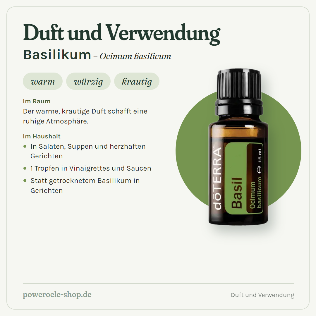 doTERRA Basil Basilikum - Duft und Verwendung