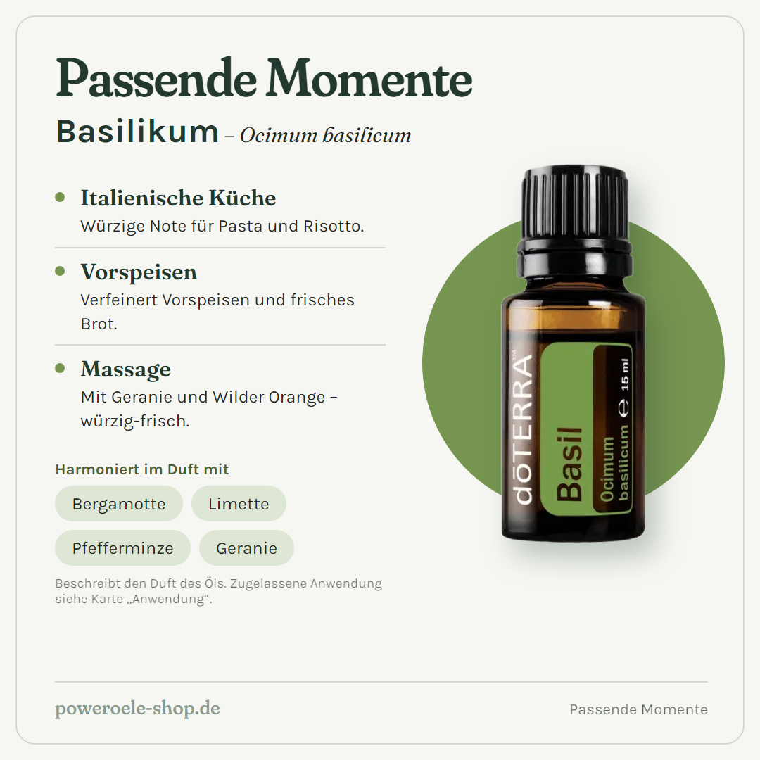 doTERRA Basil Basilikum - Passende Momente