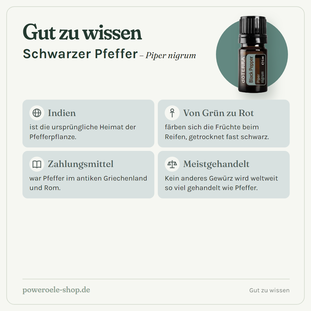 doTERRA Black Pepper (schwarzer Pfeffer) - Gut zu wissen