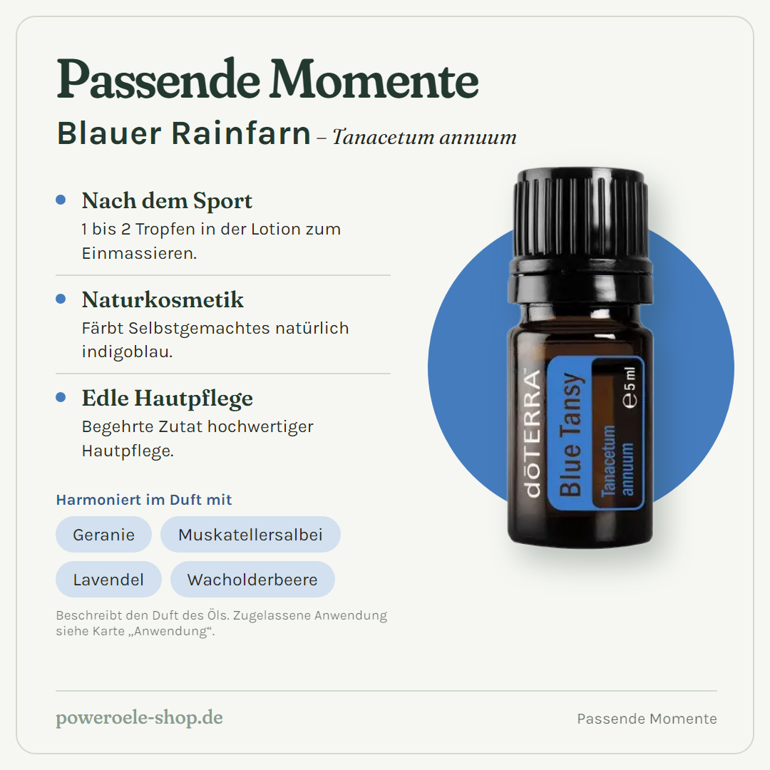 doTERRA Blue Tansy (Blauer Rainfarn) - Passende Momente