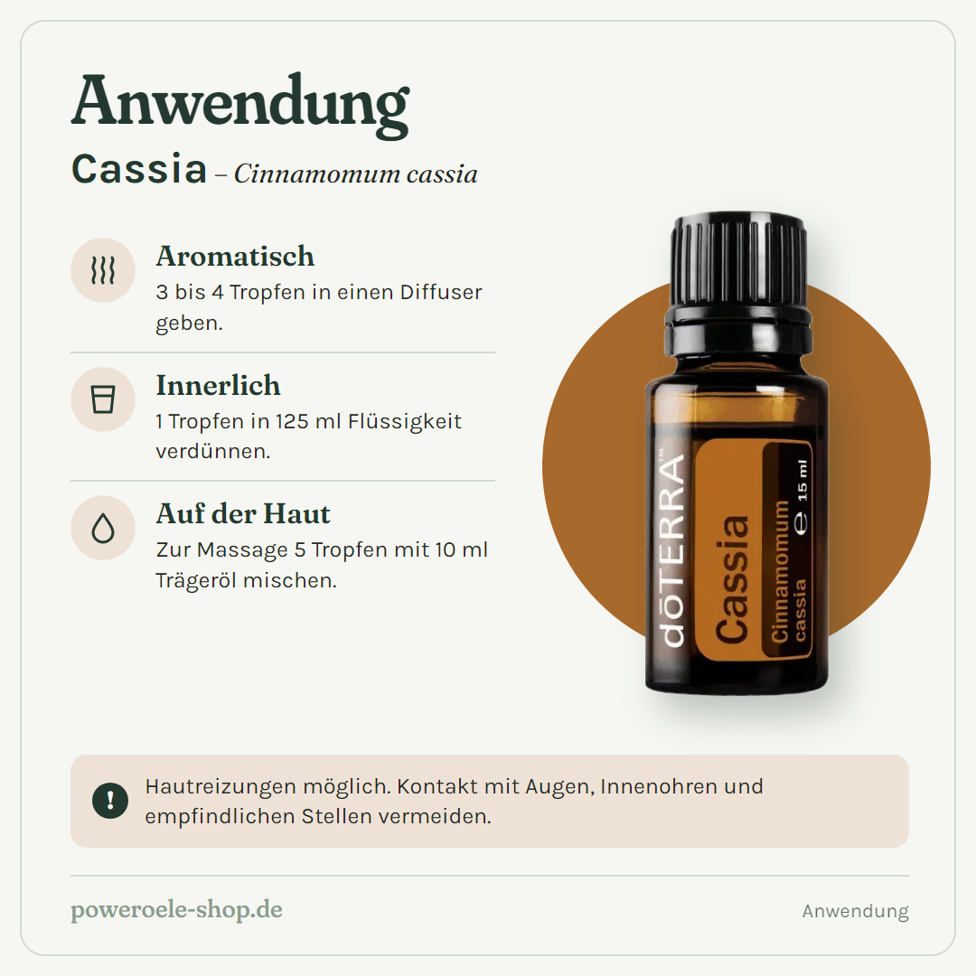 doTERRA Cassia (Kassia) - Anwendung