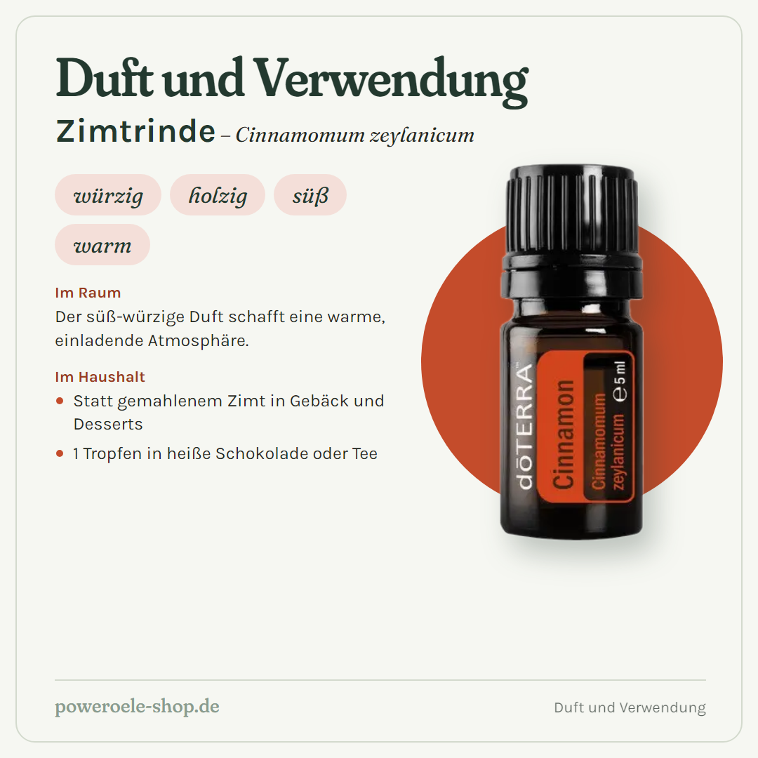 doTERRA Cinnamon Bark (Zimtrinde) - Duft und Verwendung