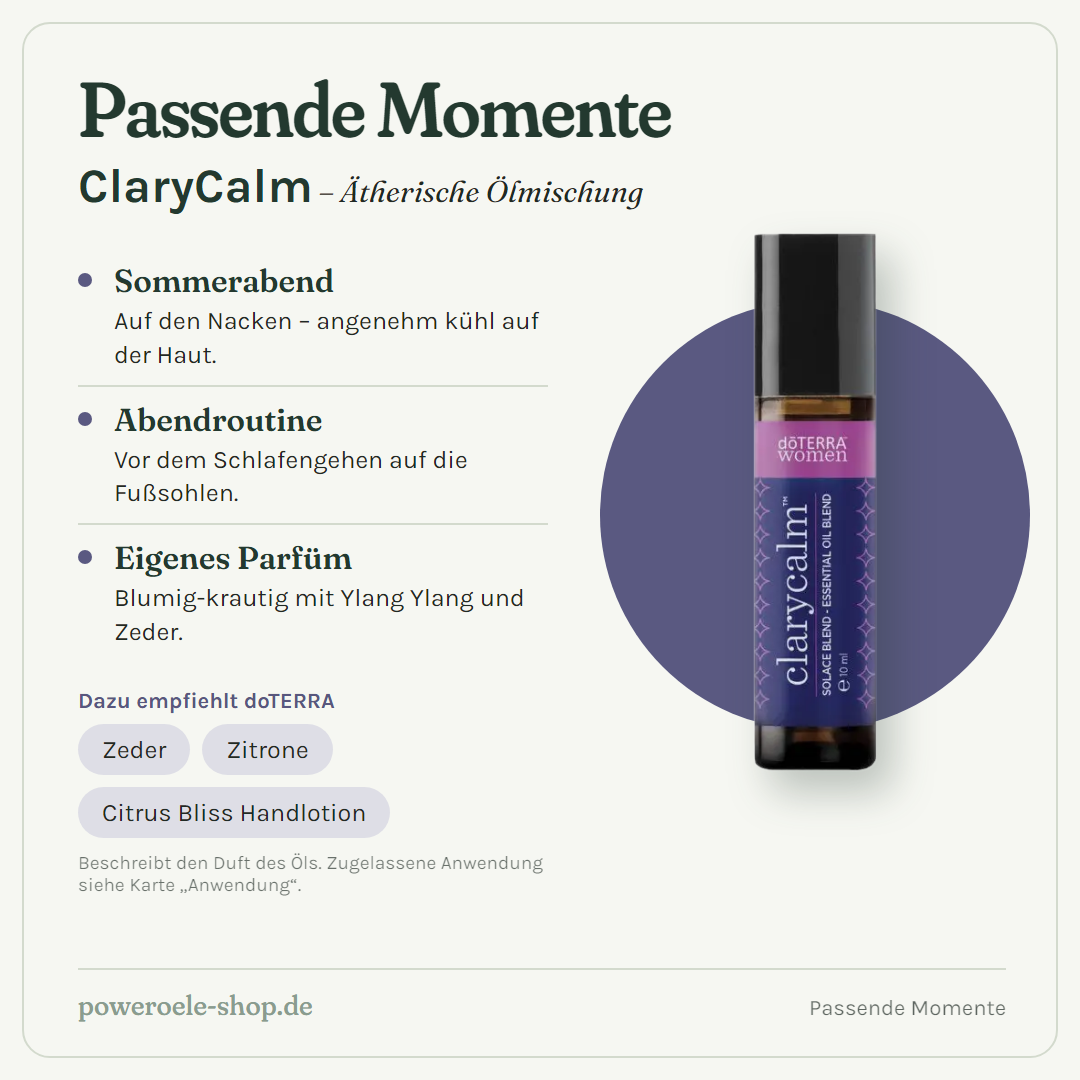 doTERRA Clary Calm - Tröstende Mischung - Passende Momente