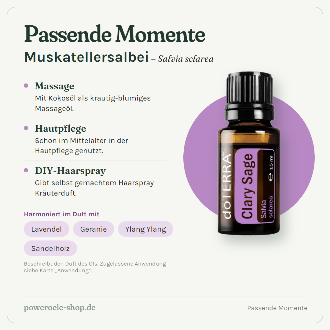 doTERRA Clary Sage (Muskatellersalbei) - Passende Momente