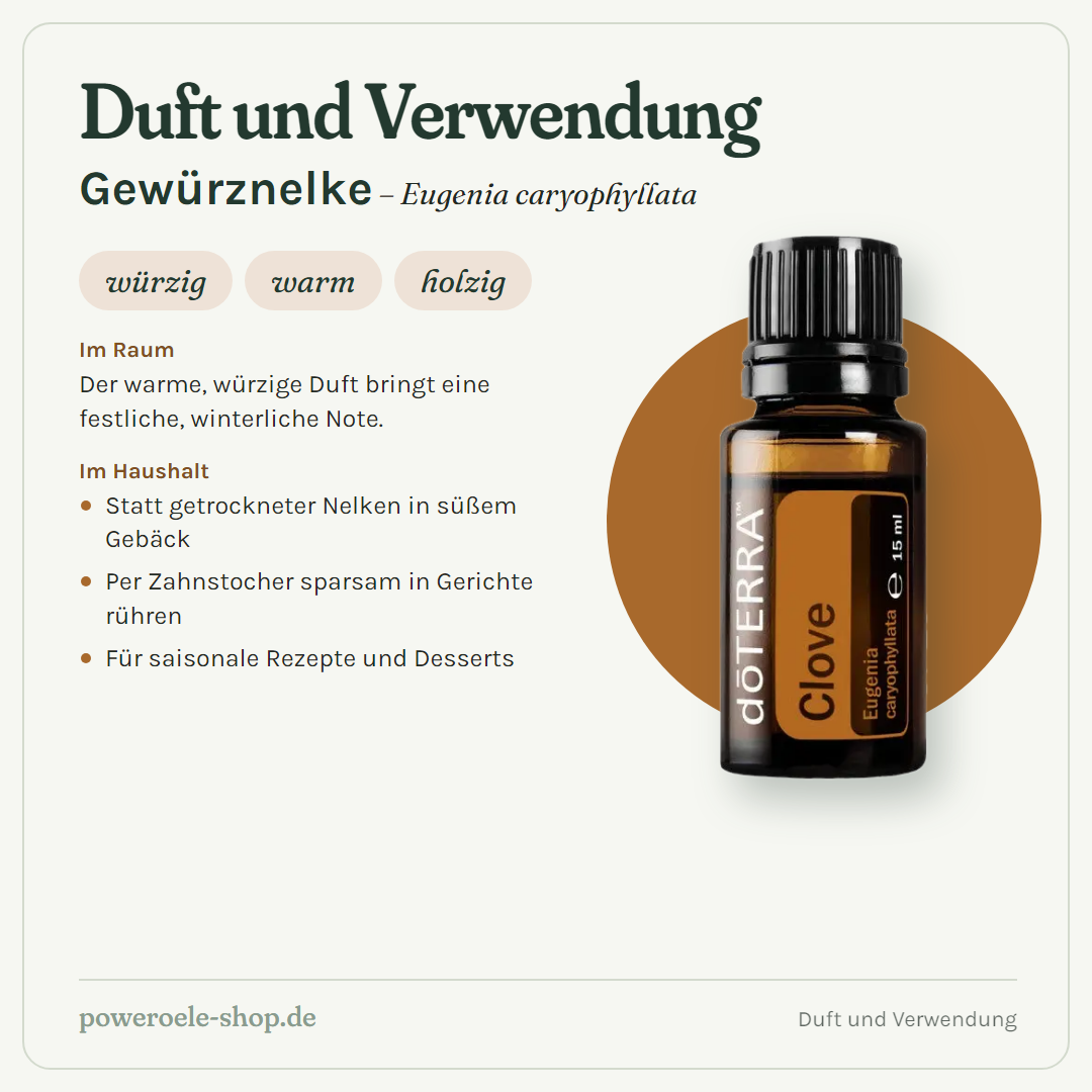 doTERRA Clove (Gewürznelke) - Duft und Verwendung