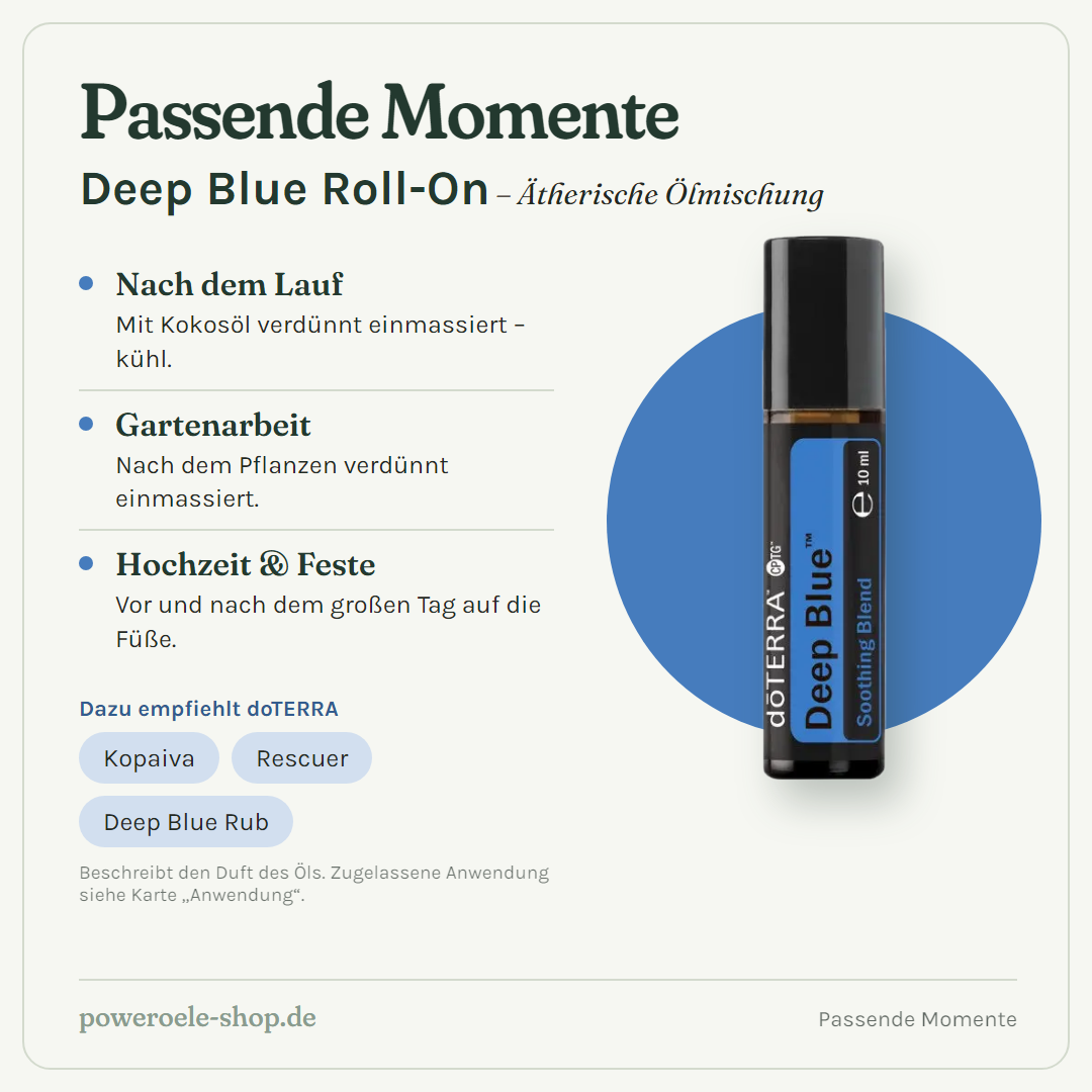 doTERRA Deep Blue Roll On - Passende Momente