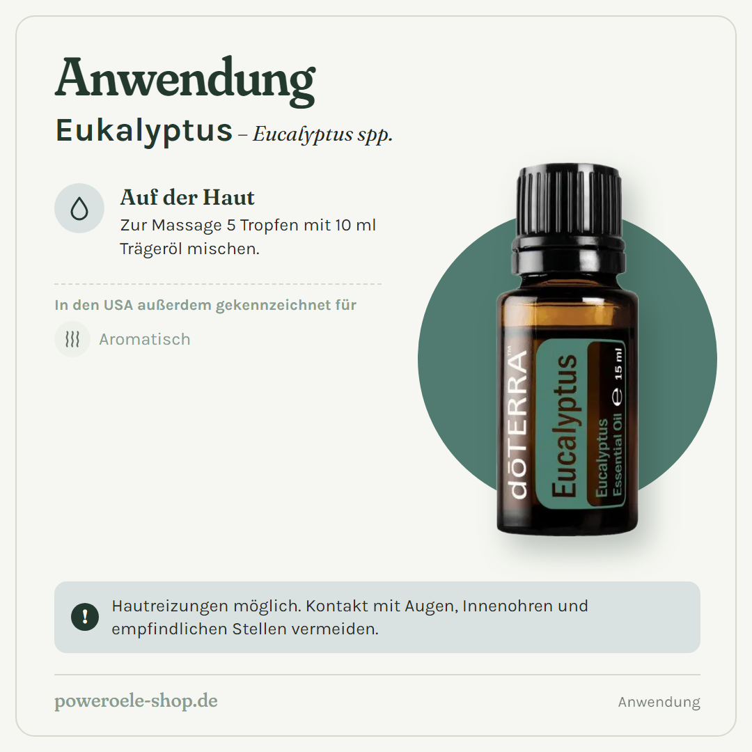 doTERRA Eucalyptus (Eukalyptus) - Anwendung