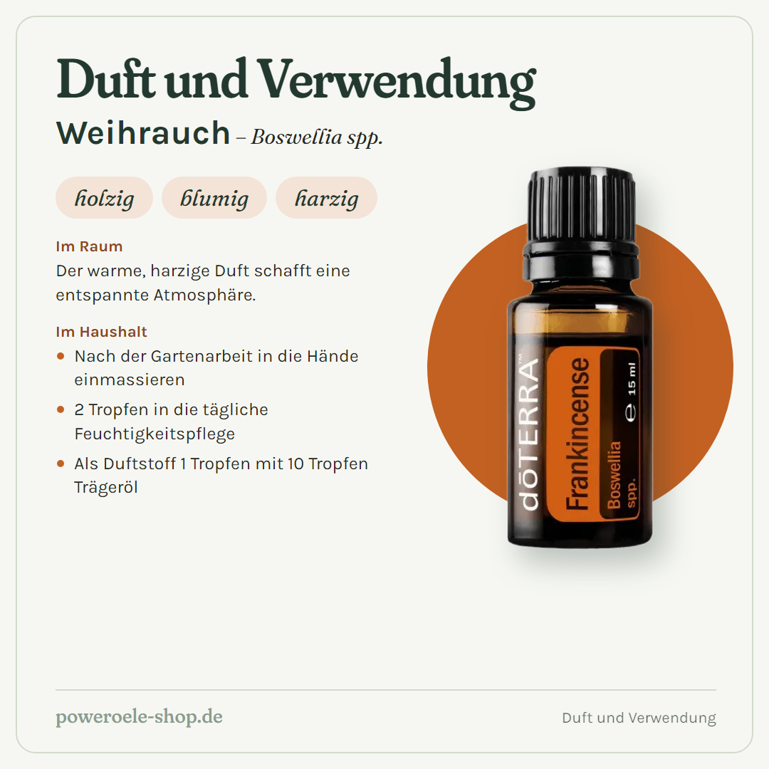 doTERRA Frankincense (Weihrauch) - Duft und Verwendung