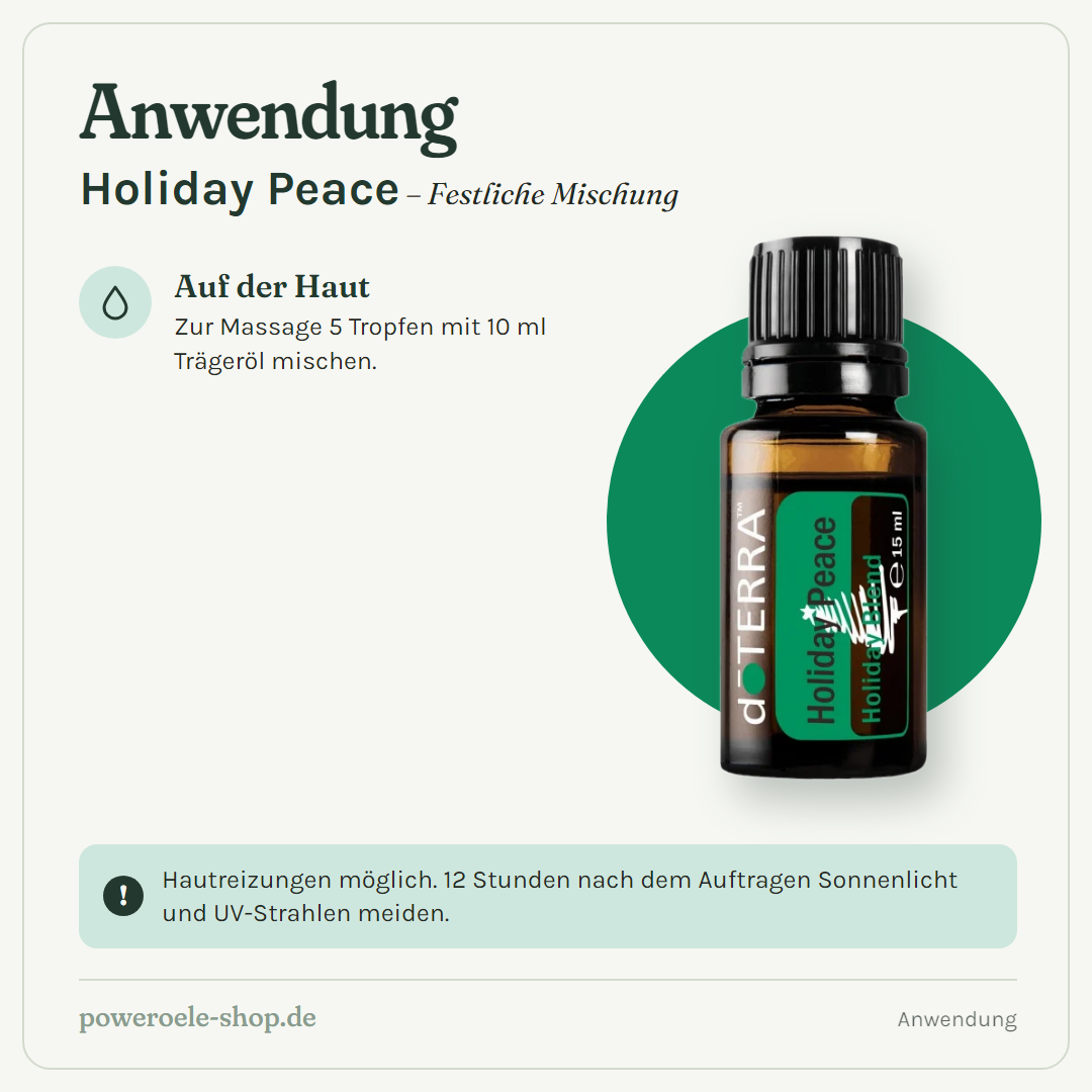 doTERRA Holiday Peace - Anwendung