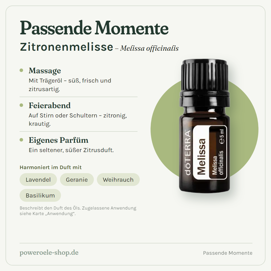 doTERRA Melissa - Passende Momente