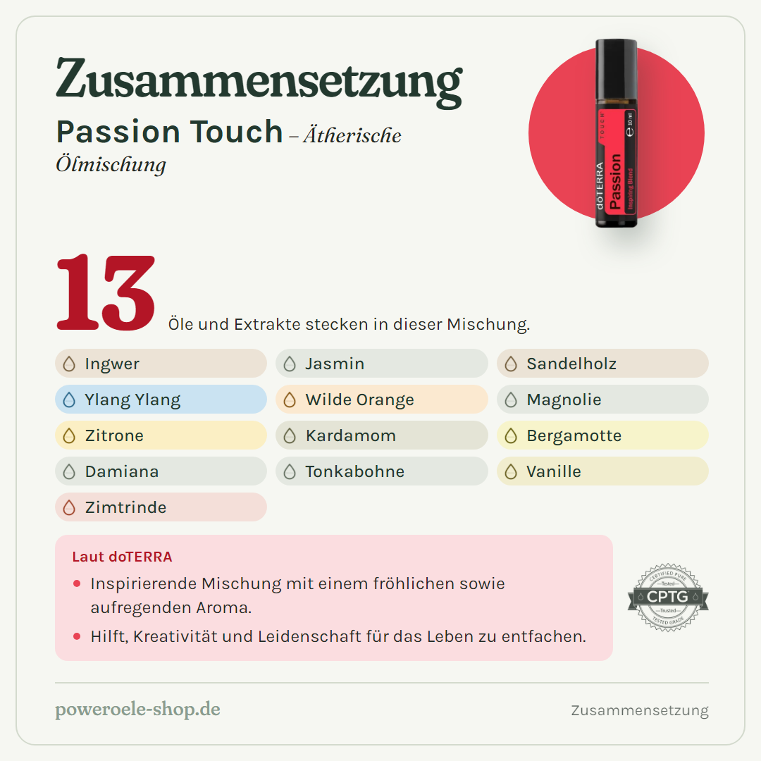 doTERRA Passion Touch - Zusammensetzung