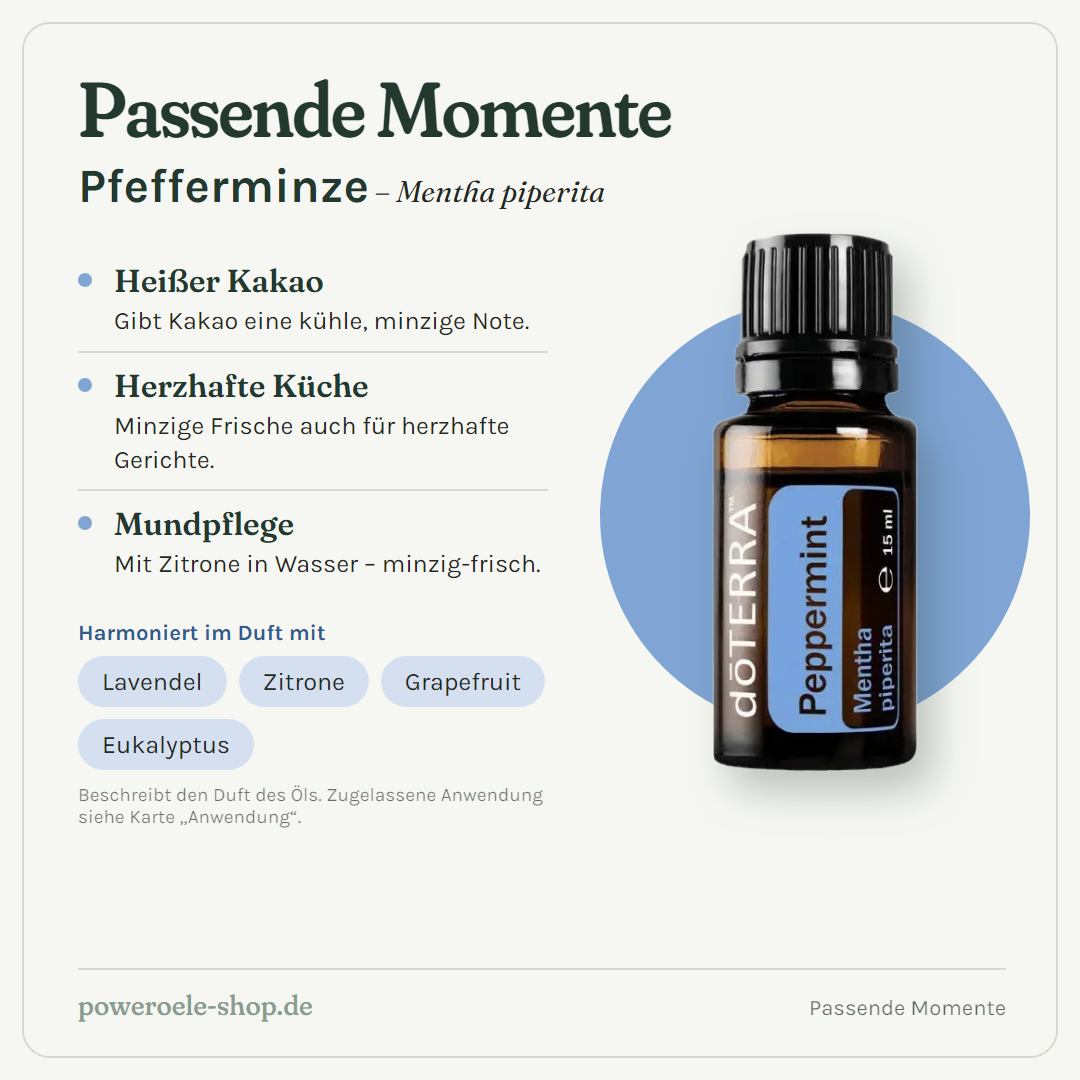 doTERRA Peppermint - Passende Momente
