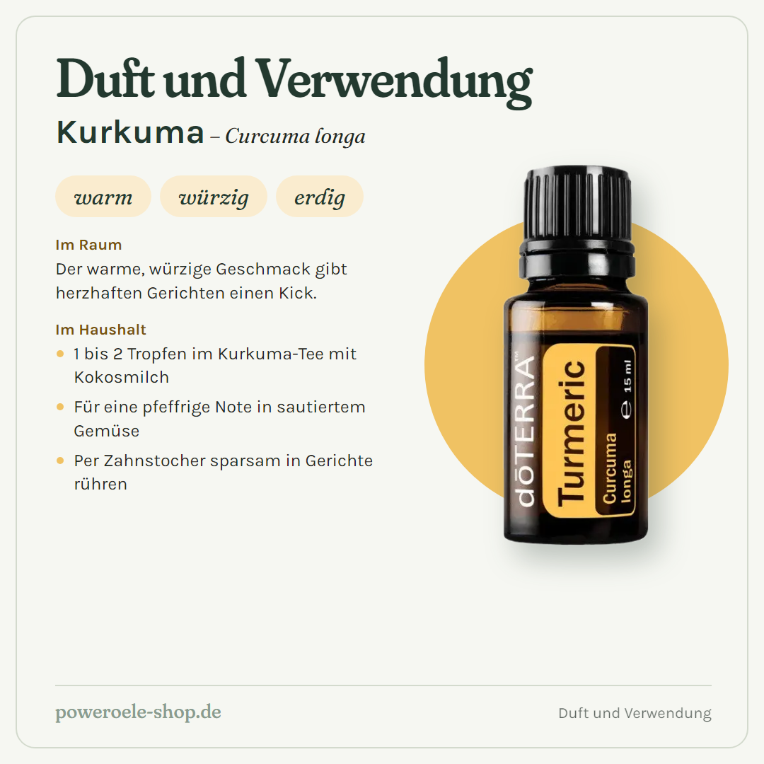 doTERRA Turmeric (Kurkuma) - Duft und Verwendung