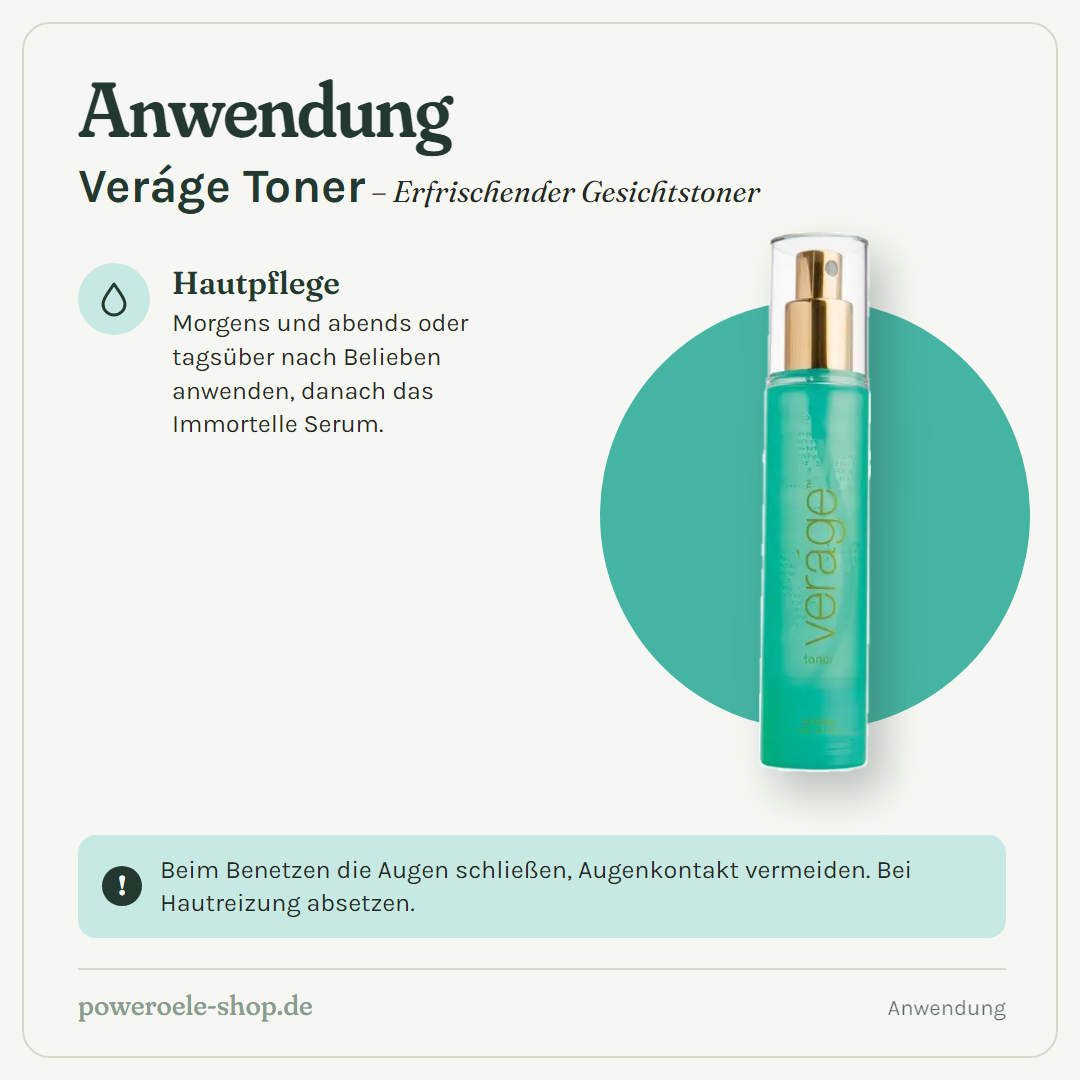 doTERRA Veráge Toner - Anwendung