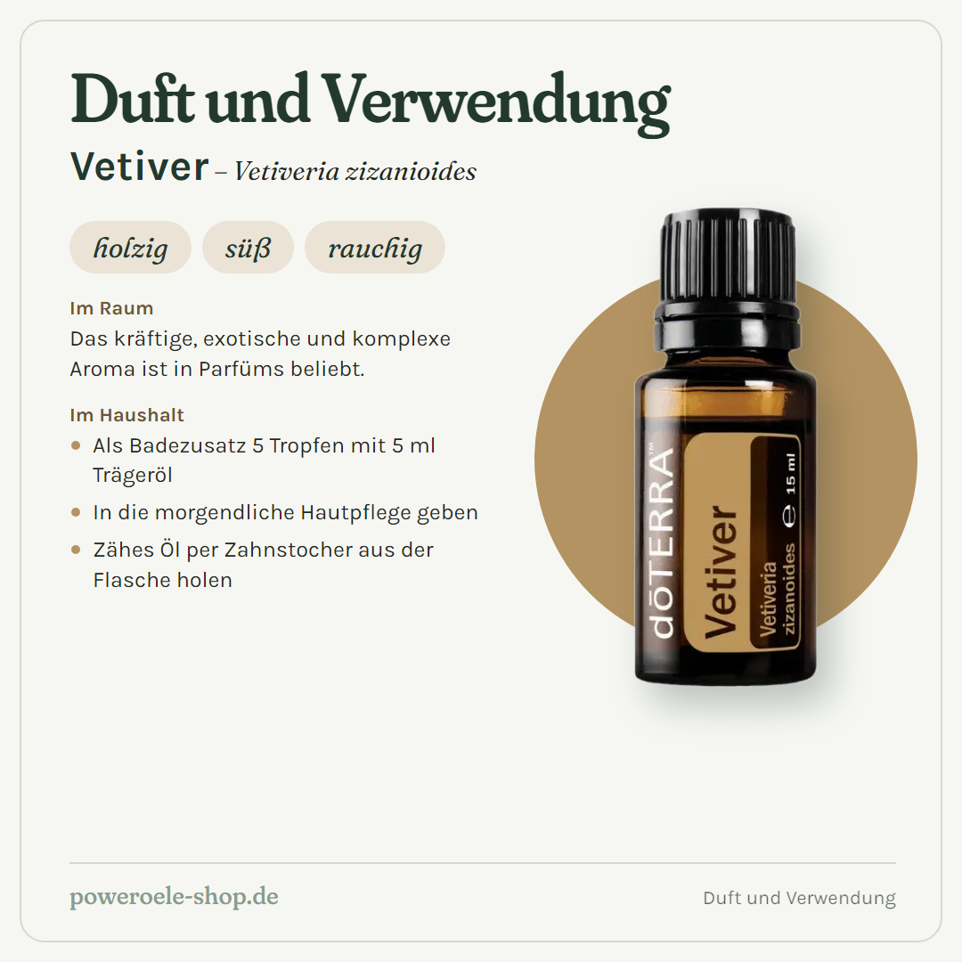 doTERRA Vetiver - Duft und Verwendung