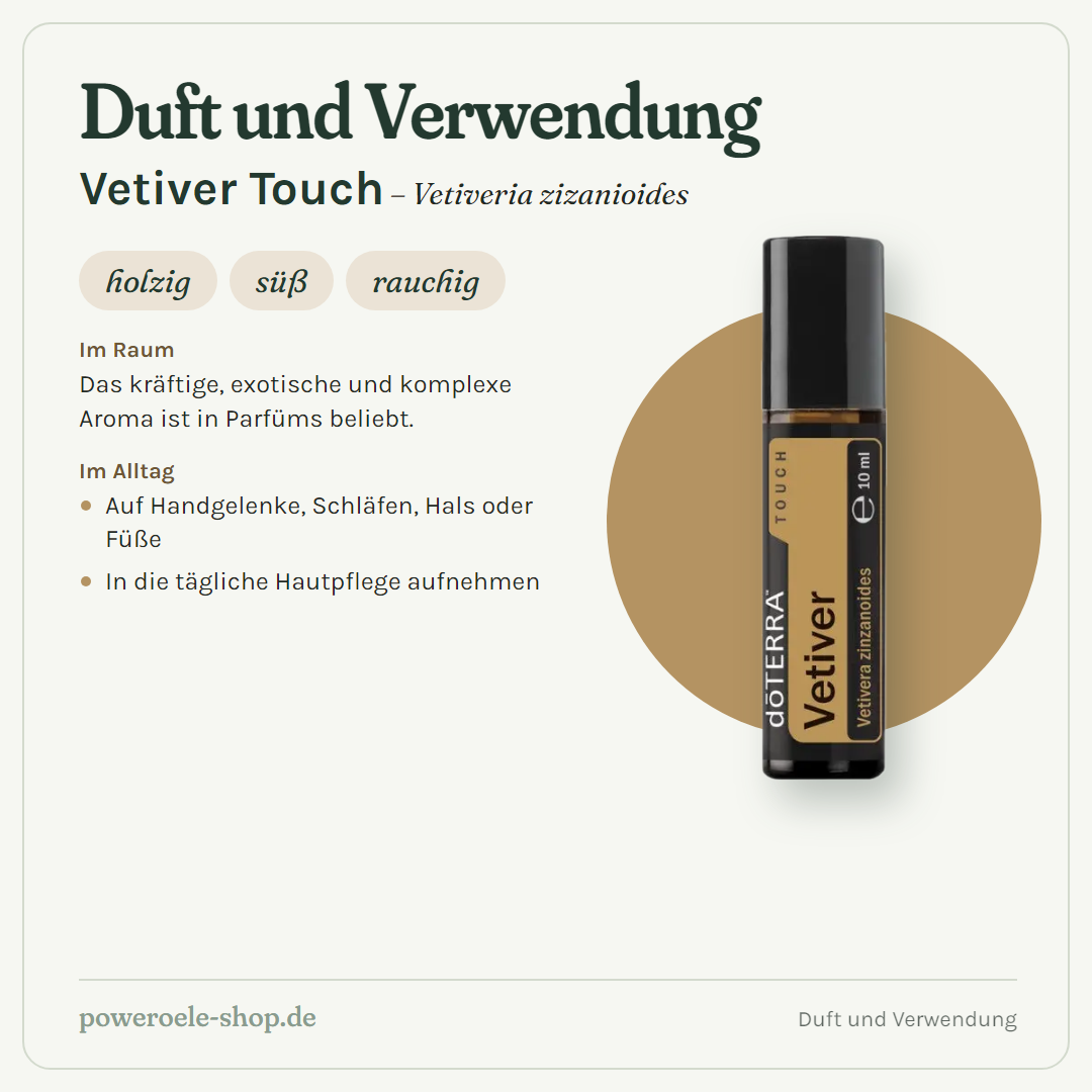 doTERRA Vetiver Touch - Duft und Verwendung