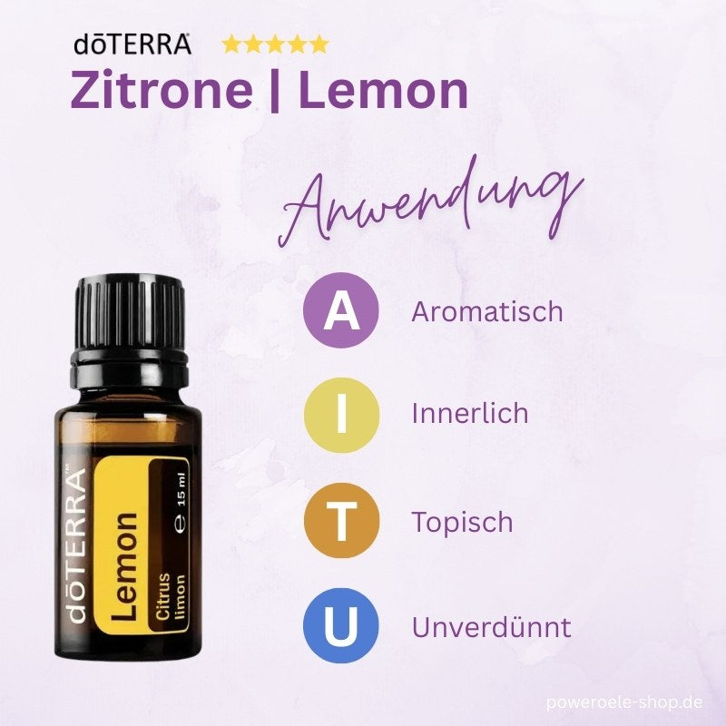 doTERRA Lemon Anwendungsmöglichkeiten